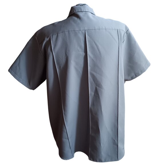 Vintage Cabelas XXL Short-Sleeve Gray Patrol Utility Uniform Shirt Epaulet 80's - Picture 5 of 5